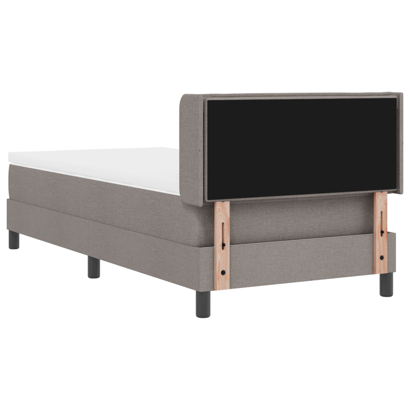 Boxspringbett mit Matratze Taupe 80x200 cm Stoff