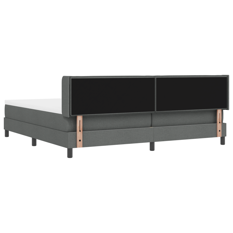 Boxspringbett mit Matratze Dunkelgrau 200x200 cm Stoff