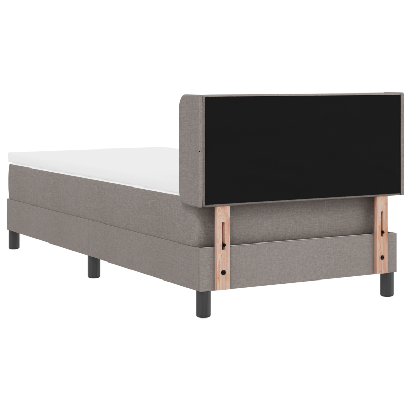 Boxspringbett mit Matratze Taupe 80x200 cm Stoff