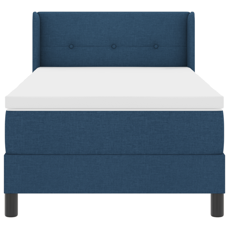 Boxspringbett mit Matratze Blau 90x200 cm Stoff
