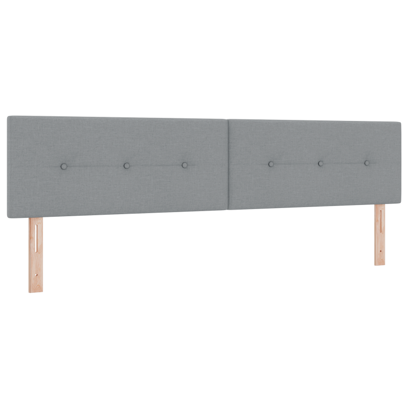 Boxspringbett mit Matratze Hellgrau 200x200 cm Stoff