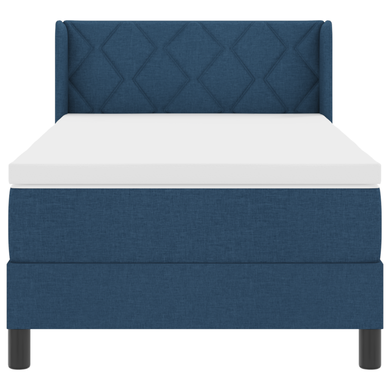 Boxspringbett mit Matratze Blau 90x190 cm Stoff