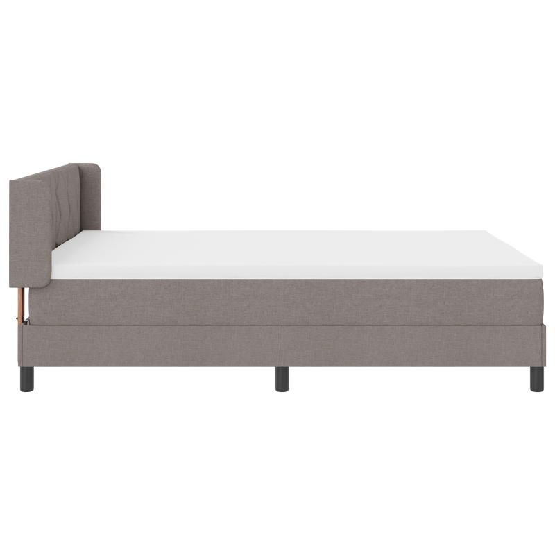 Boxspringbett mit Matratze Taupe 140x200 cm Stoff