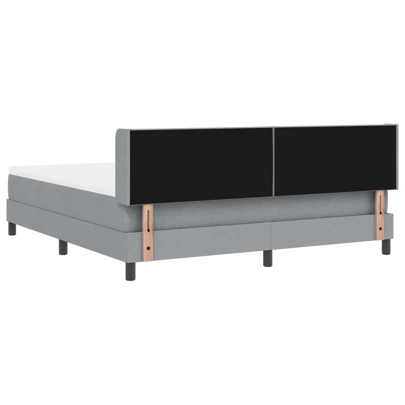 Boxspringbett mit Matratze Hellgrau 180x200 cm Stoff