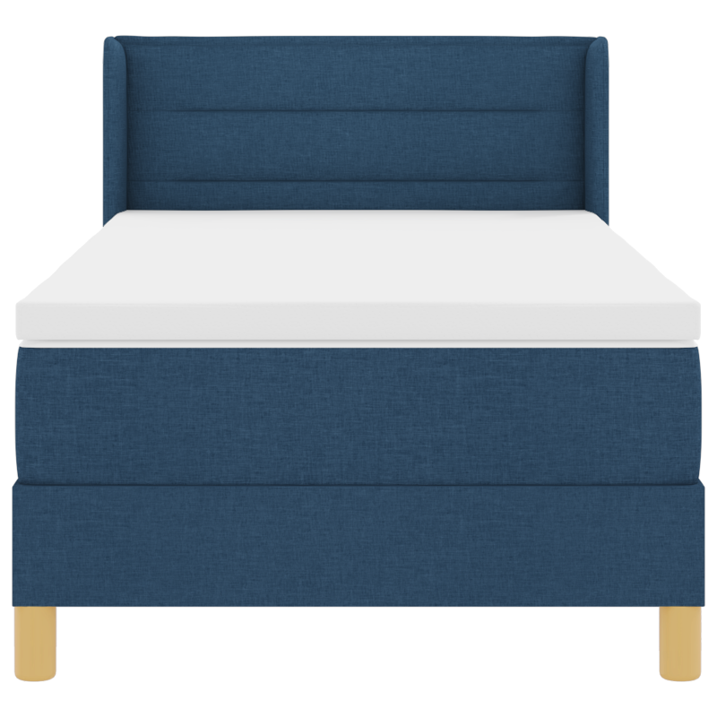 Boxspringbett mit Matratze Blau 80x200 cm Stoff