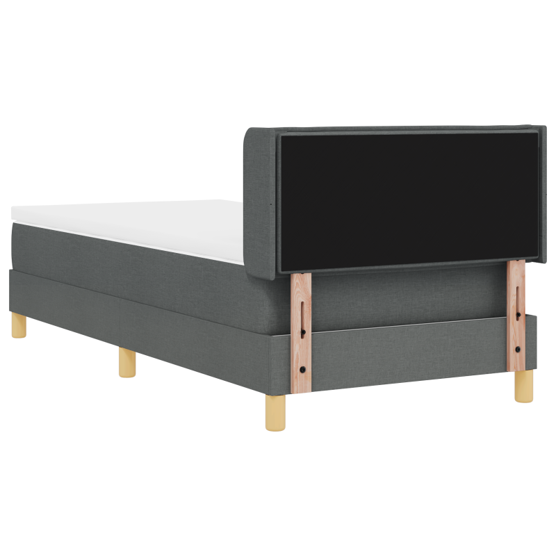 Boxspringbett mit Matratze Dunkelgrau 100x200 cm Stoff