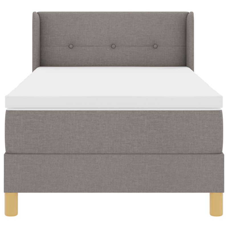Boxspringbett mit Matratze Taupe 80x200 cm Stoff