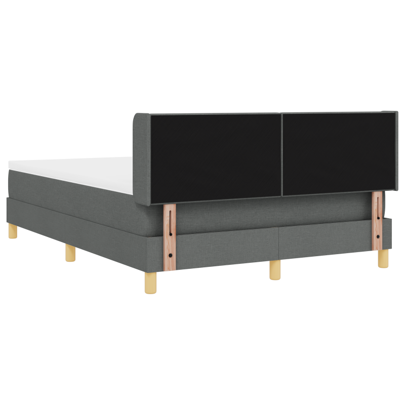 Boxspringbett mit Matratze Dunkelgrau 160x200 cm Stoff