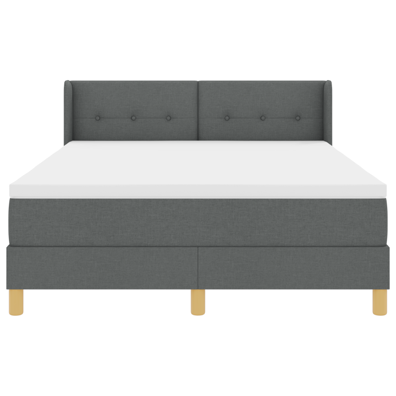 Boxspringbett mit Matratze Dunkelgrau 160x200 cm Stoff