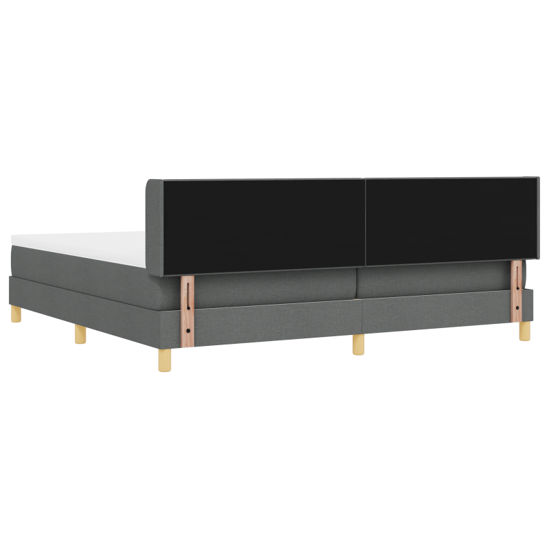 Boxspringbett mit Matratze Dunkelgrau 200x200 cm Stoff