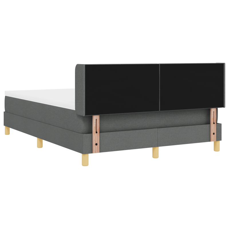 Boxspringbett mit Matratze Dunkelgrau 140x190 cm Stoff