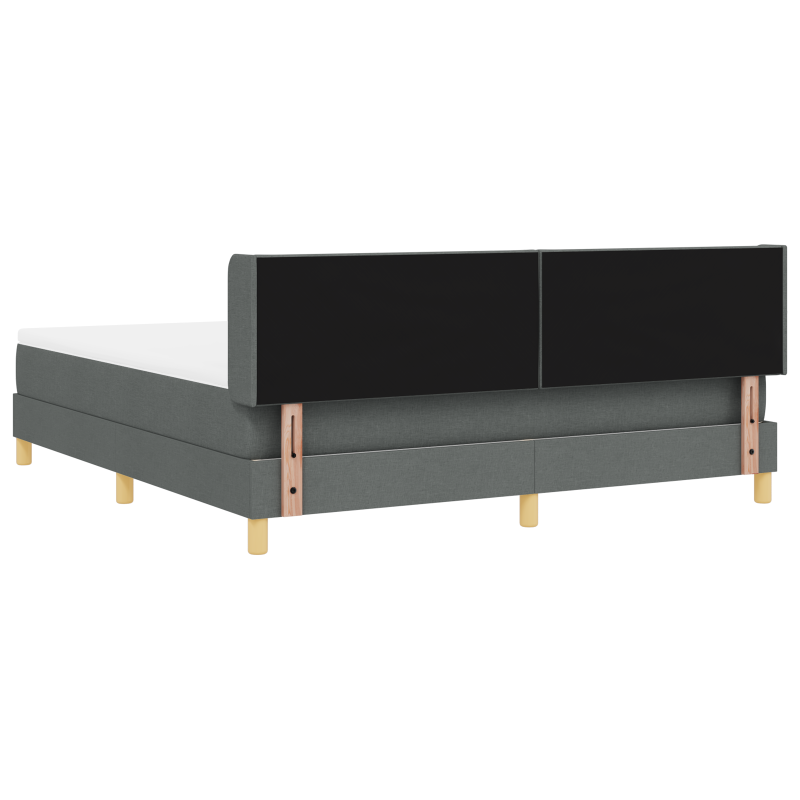 Boxspringbett Dunkelgrau mit Matratze 180x200 cm Stoff