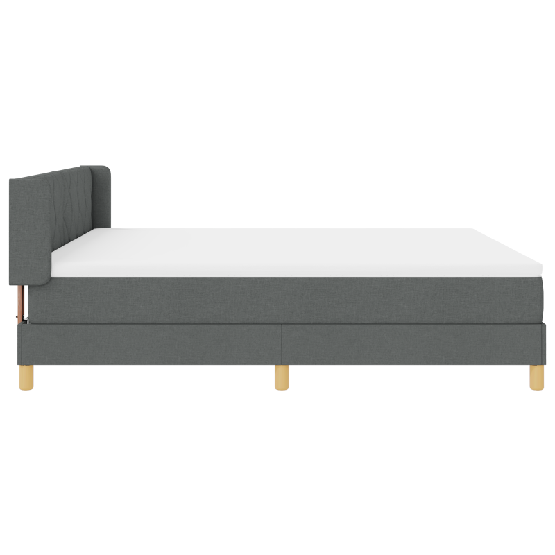 Boxspringbett Dunkelgrau mit Matratze 180x200 cm Stoff