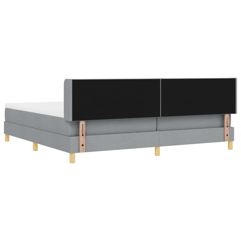 Boxspringbett mit Matratze Hellgrau 200x200 cm Stoff