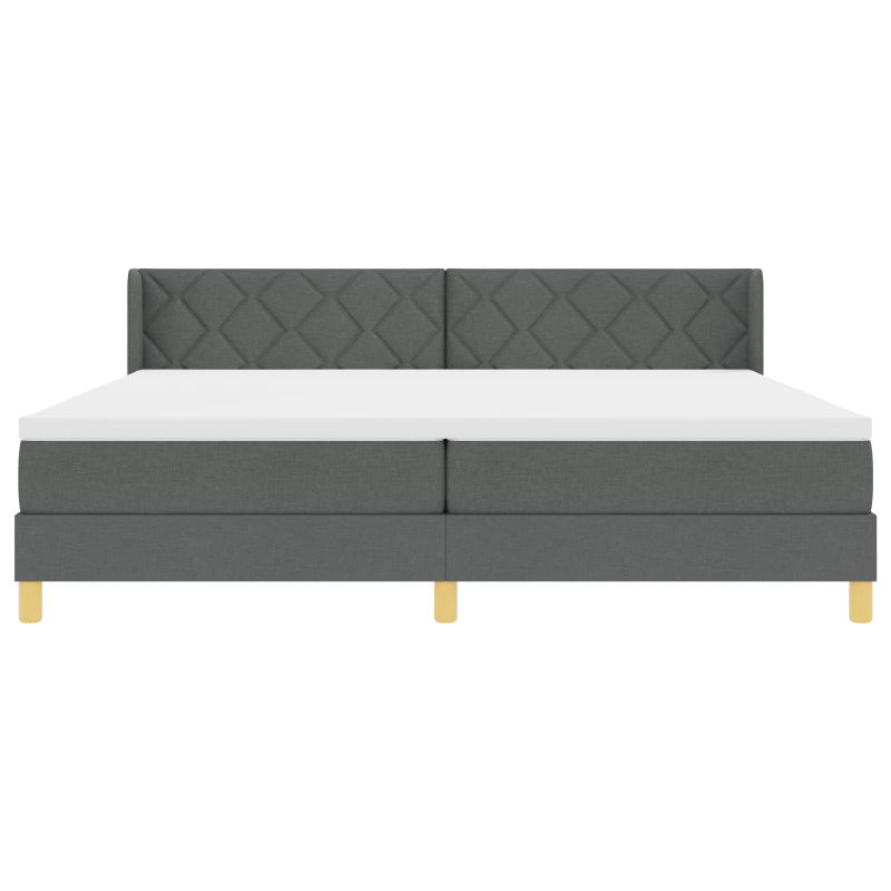 Boxspringbett mit Matratze Dunkelgrau 200x200 cm Stoff