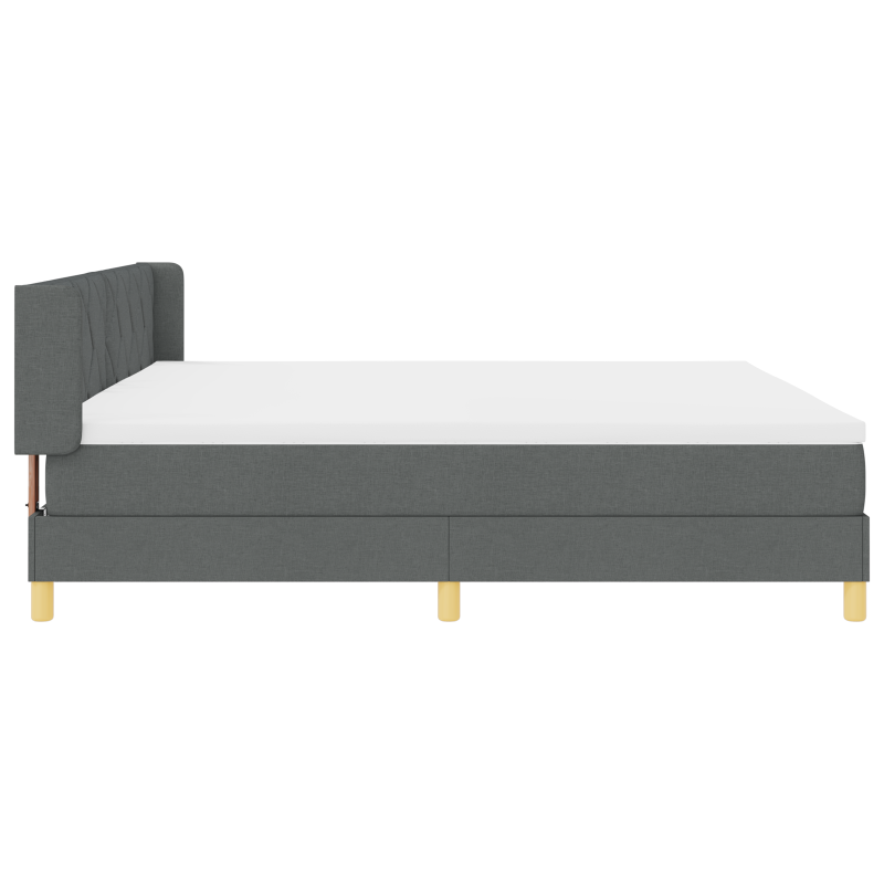 Boxspringbett mit Matratze Dunkelgrau 200x200 cm Stoff