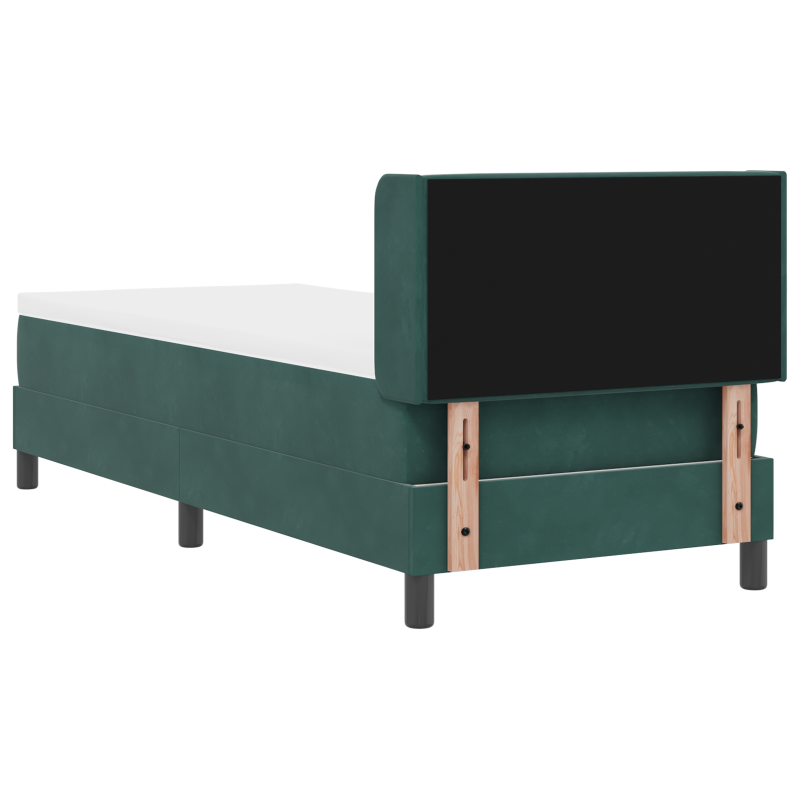 Boxspringbett mit Matratze Dunkelgrün 80x200 cm Velvet