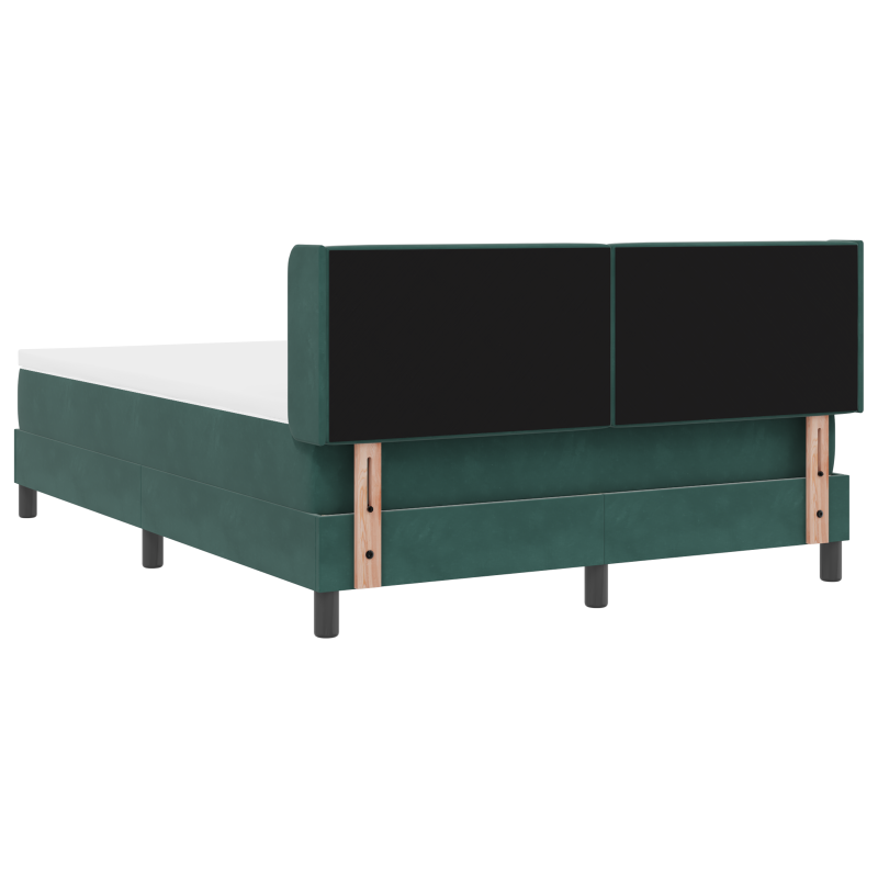 Boxspringbett mit Matratze Dunkelgrün 160x200 cm Samt