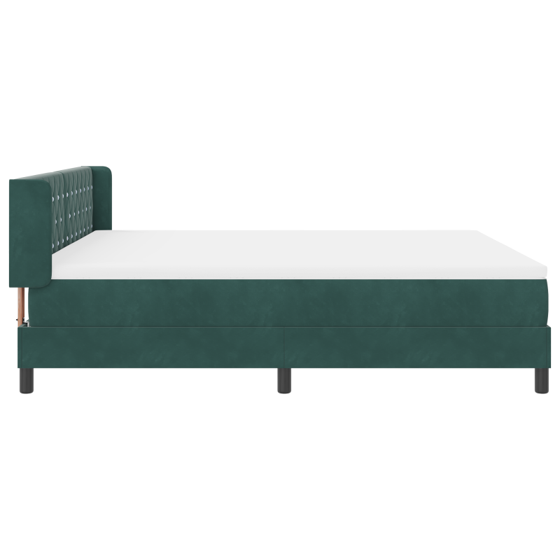 Boxspringbett mit Matratze Dunkelgrün 180x200 cm Samt