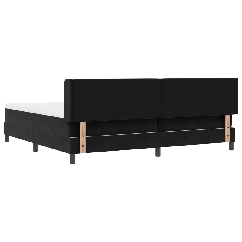 Boxspringbett mit Matratze Schwarz 200x200 cm Samt