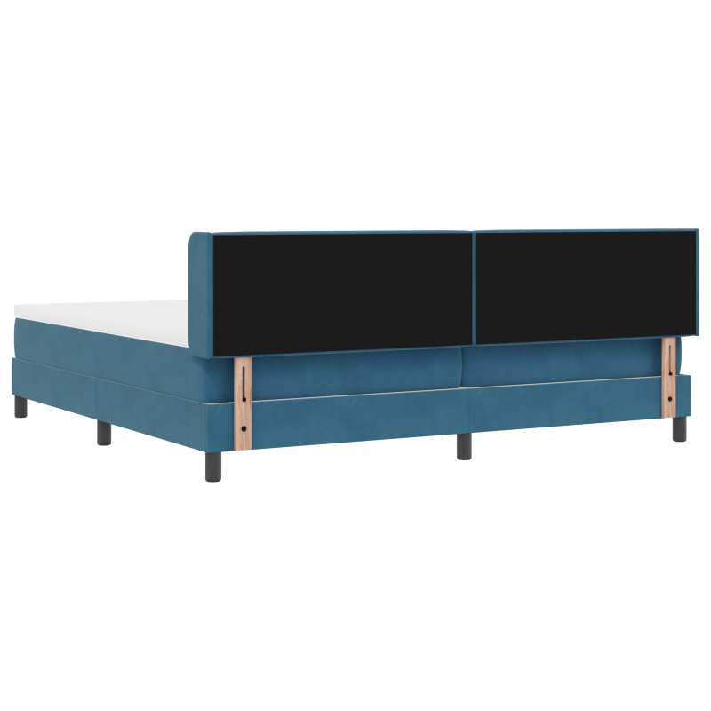 Boxspringbett mit Matratze Dunkelblau 200x200 cm Velours