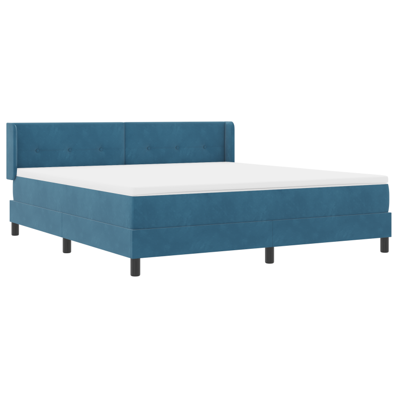Boxspringbett mit Matratze Dunkelblau 180x200 cm Velvet