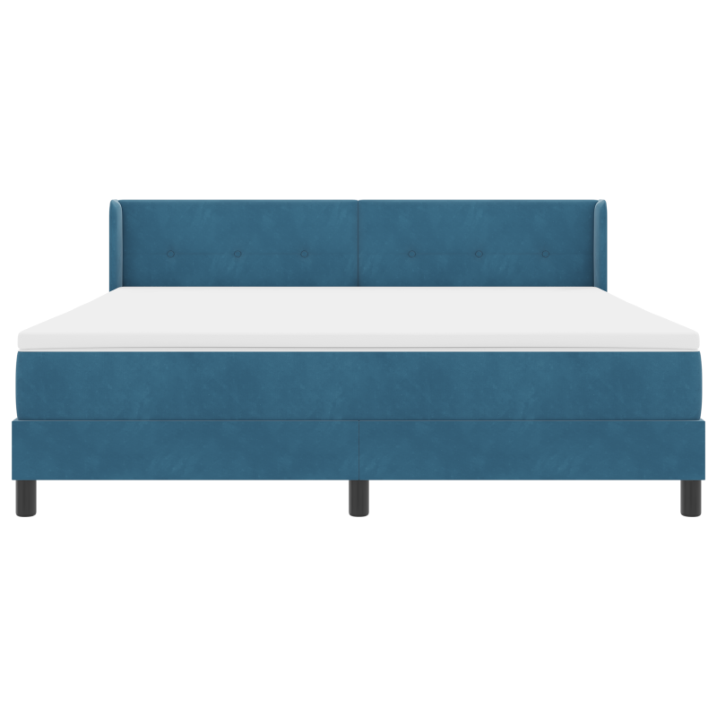 Boxspringbett mit Matratze Dunkelblau 180x200 cm Velvet