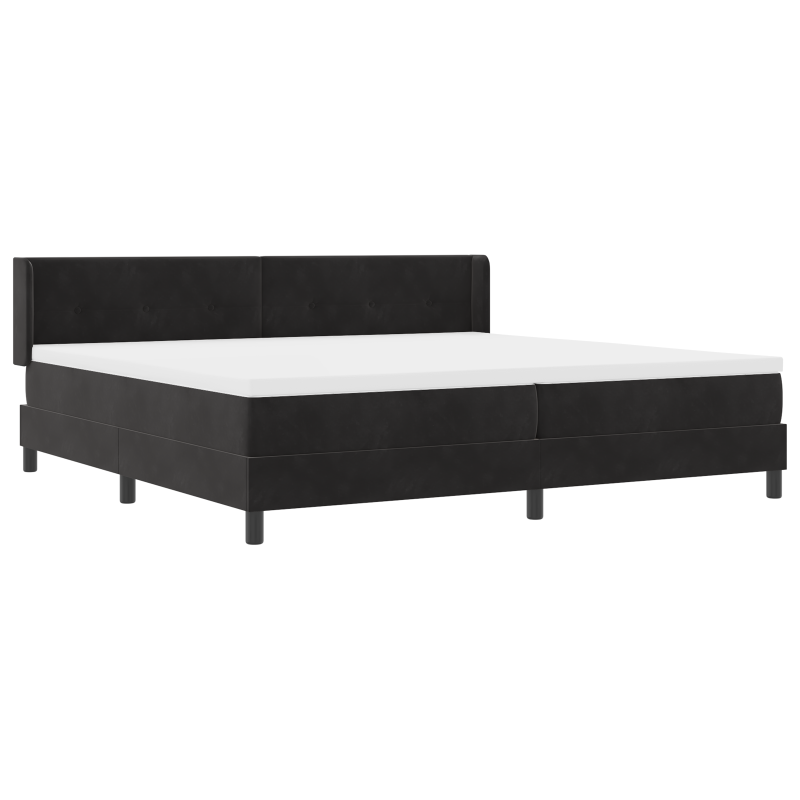 Boxspringbett mit Matratze Schwarz 200x200 cm Samt