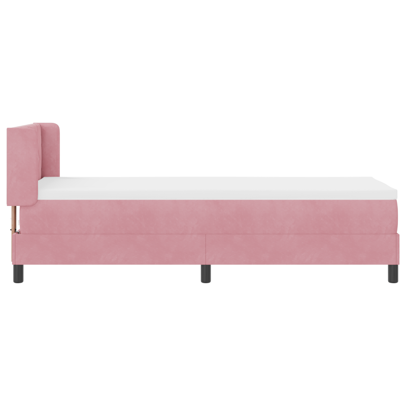 Boxspringbett mit Matratze Rosa 80x200 cm Samt