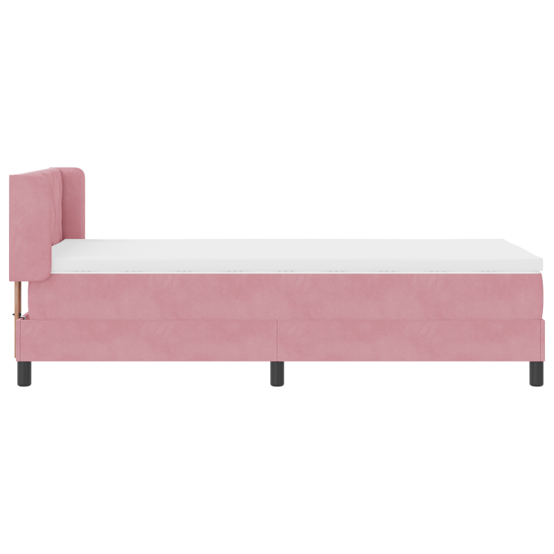 Boxspringbett mit Matratze Rosa 100x200 cm Samt