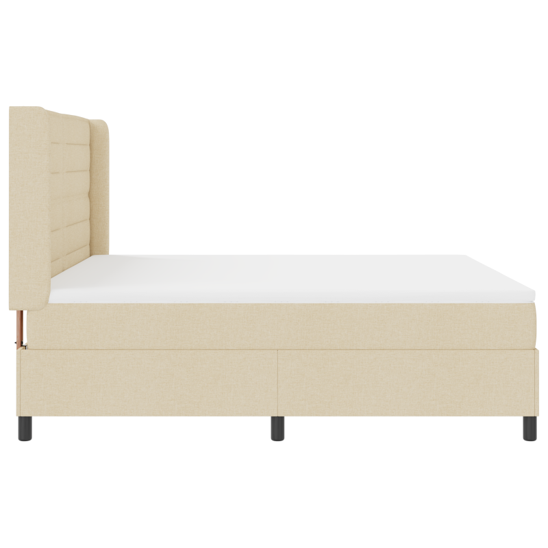 Boxspringbett mit Matratze Creme 180x200 cm Stoff