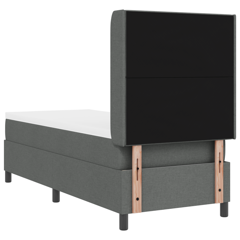 Boxspringbett mit Matratze Dunkelgrau 90x190 cm Stoff