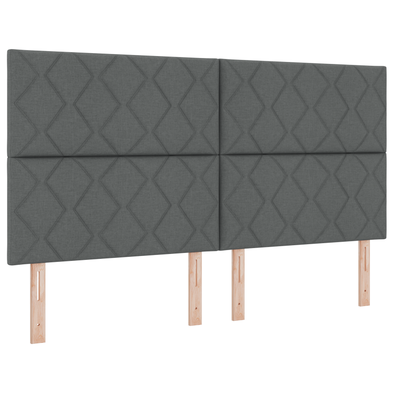 Boxspringbett mit Matratze Dunkelgrau 180x200 cm Stoff