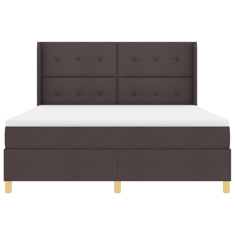 Boxspringbett mit Matratze Dunkelbraun 180x200 cm Stoff