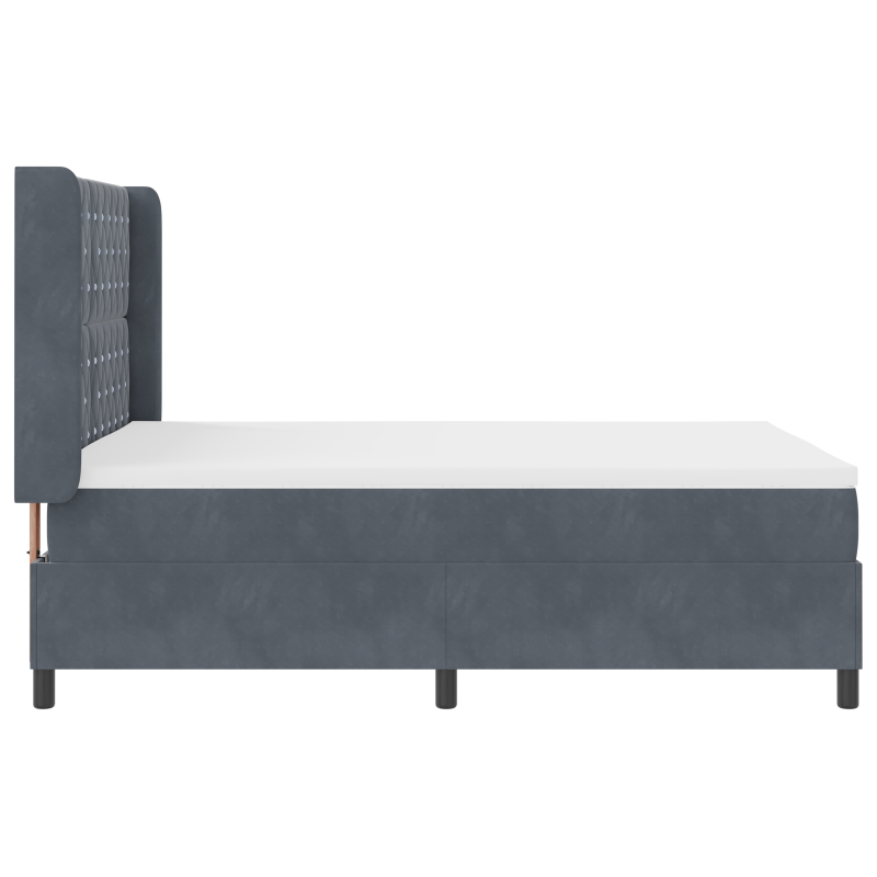 Boxspringbett mit Matratze Dunkelgrau 160x200 cm Velvet