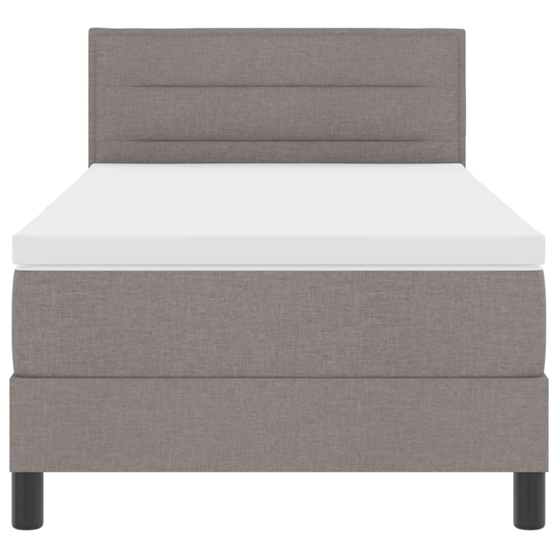 Boxspringbett mit Matratze & LED Taupe 80x200 cm Stoff