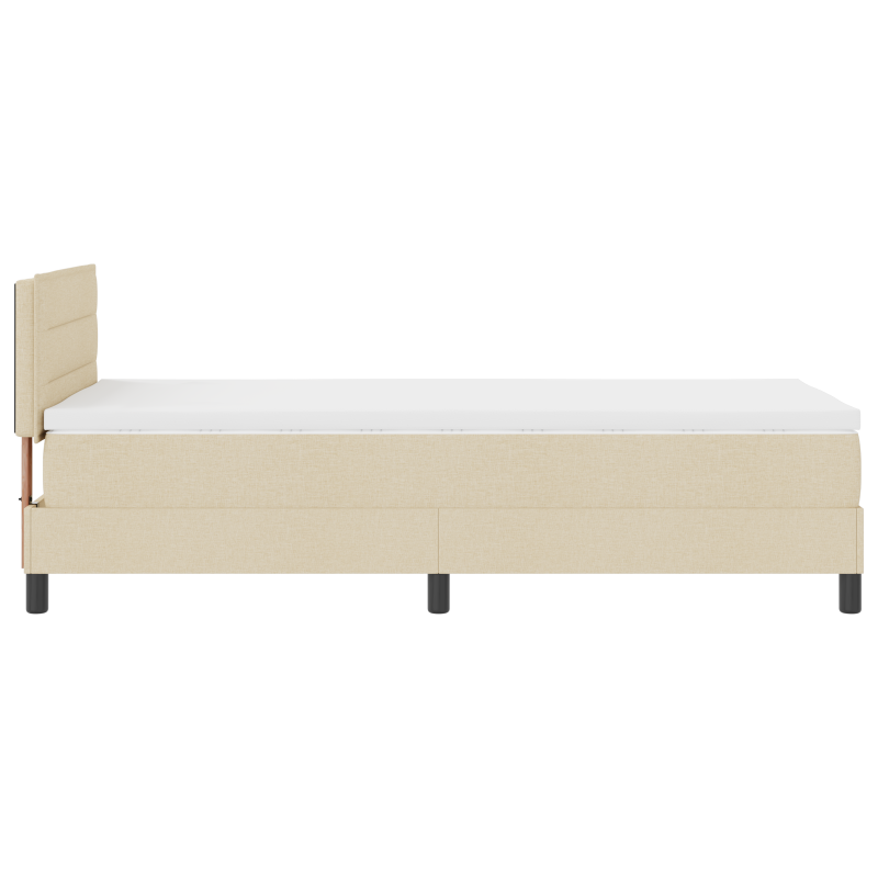 Boxspringbett mit Matratze & LED Creme 90x190 cm Stoff