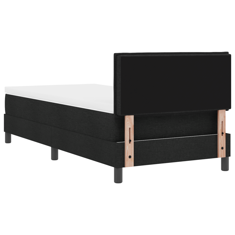 Boxspringbett mit Matratze & LED Schwarz 90x200 cm Stoff