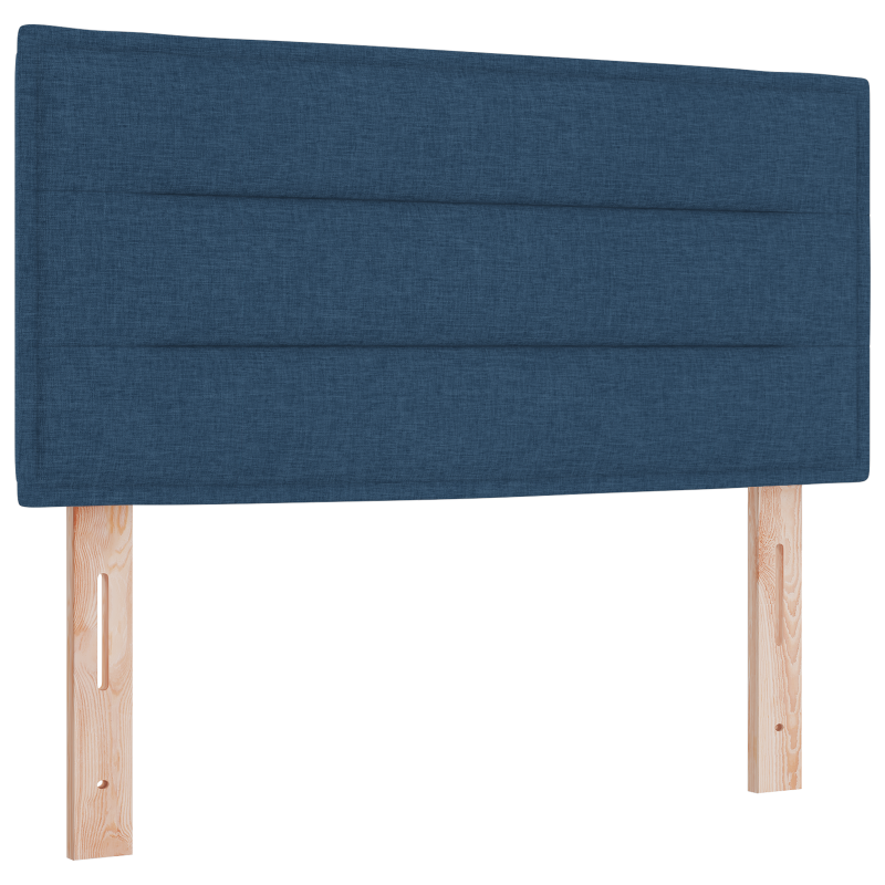 Boxspringbett mit Matratze & LED Blau 90x200 cm Stoff