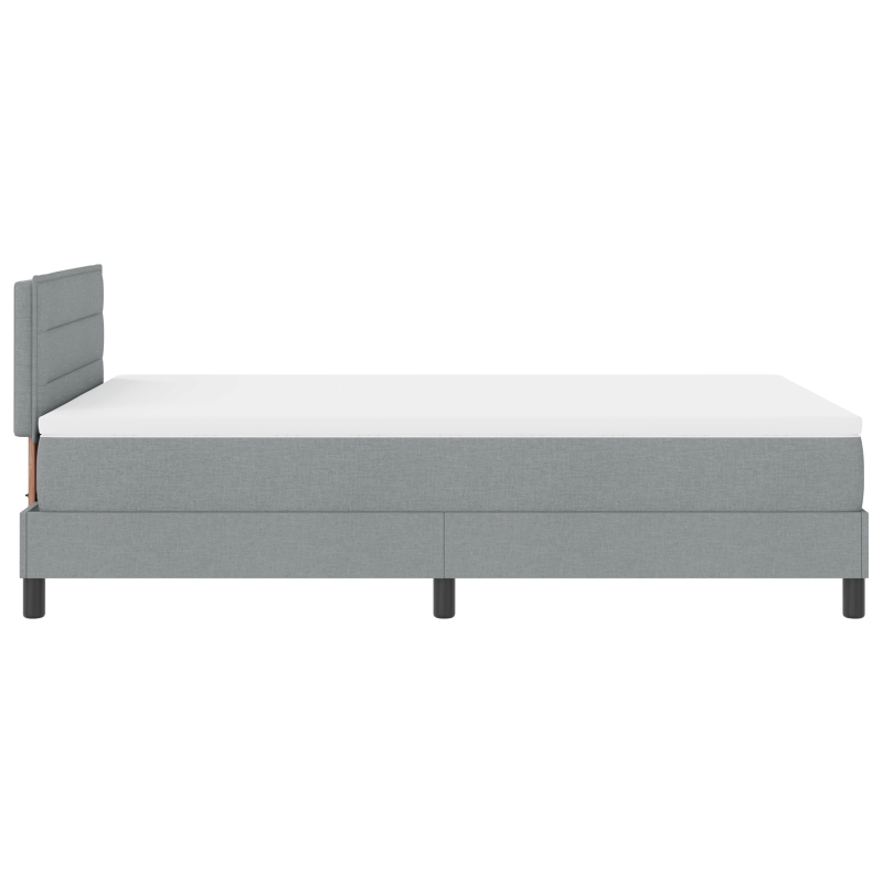 Boxspringbett mit Matratze & LED Licht Grau 120x200 cm Stoff