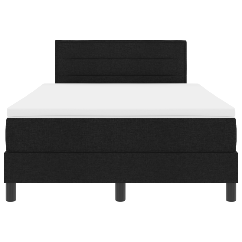 Boxspringbett mit Matratze & LED Schwarz 120x200 cm Stoff