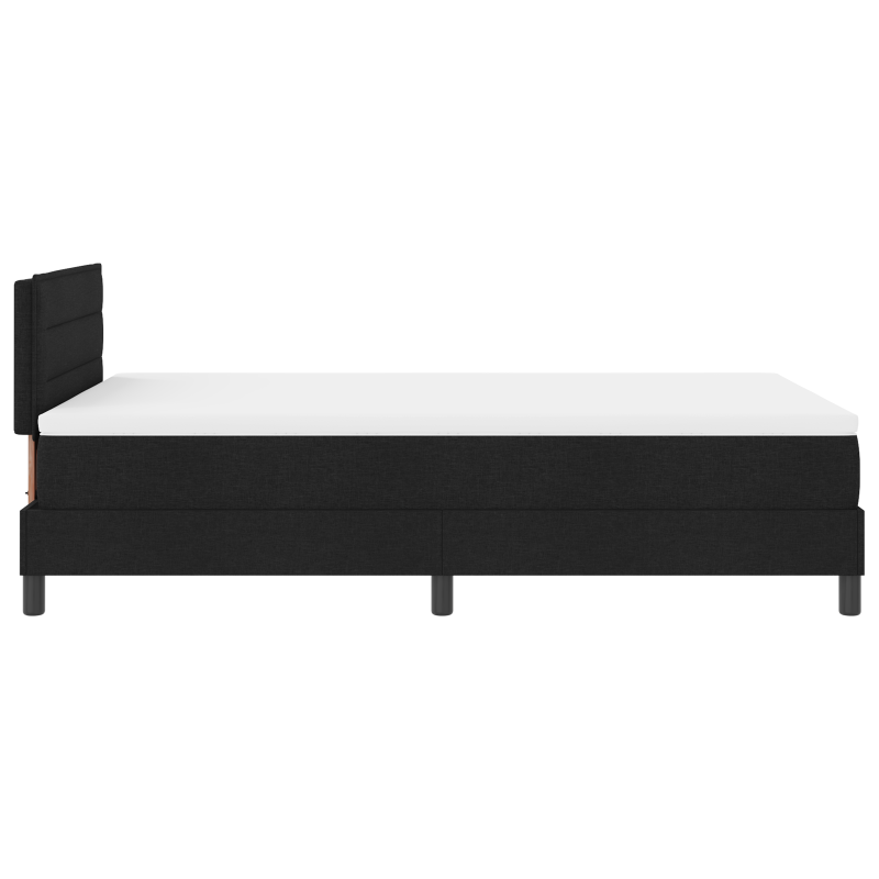 Boxspringbett mit Matratze & LED Schwarz 120x200 cm Stoff