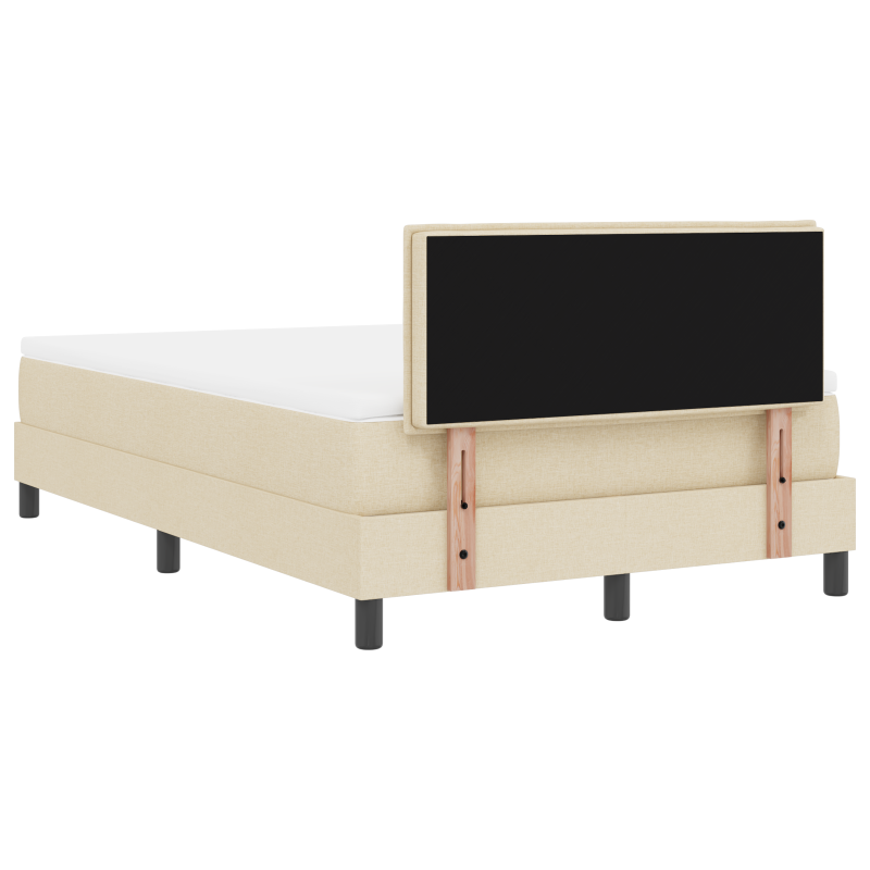 Boxspringbett mit Matratze & LED Creme 120x200 cm Stoff