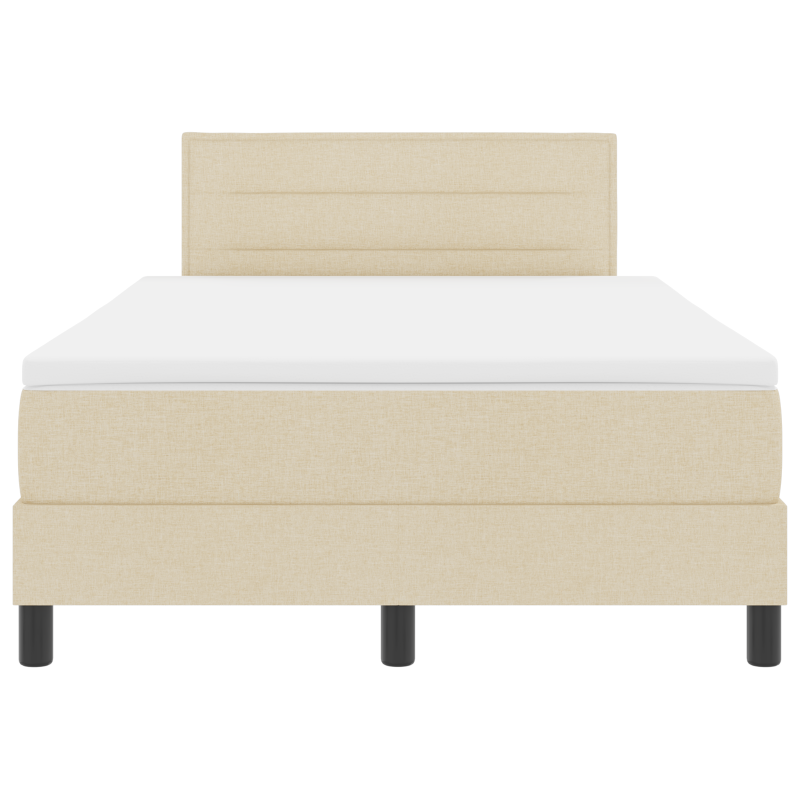 Boxspringbett mit Matratze & LED Creme 120x200 cm Stoff