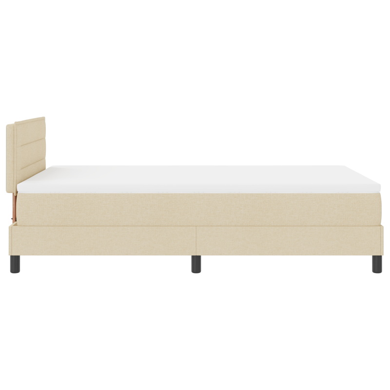 Boxspringbett mit Matratze & LED Creme 120x200 cm Stoff