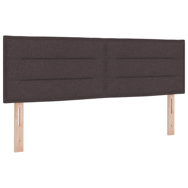 Boxspringbett mit Matratze & LED Dunkelbraun 160x200 cm Stoff