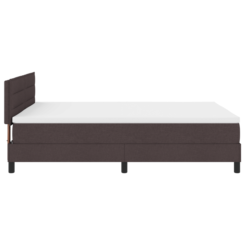 Boxspringbett mit Matratze & LED Dunkelbraun 160x200 cm Stoff