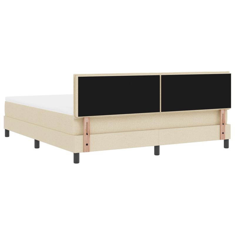 Boxspringbett mit Matratze & LED Creme 180x200 cm Stoff