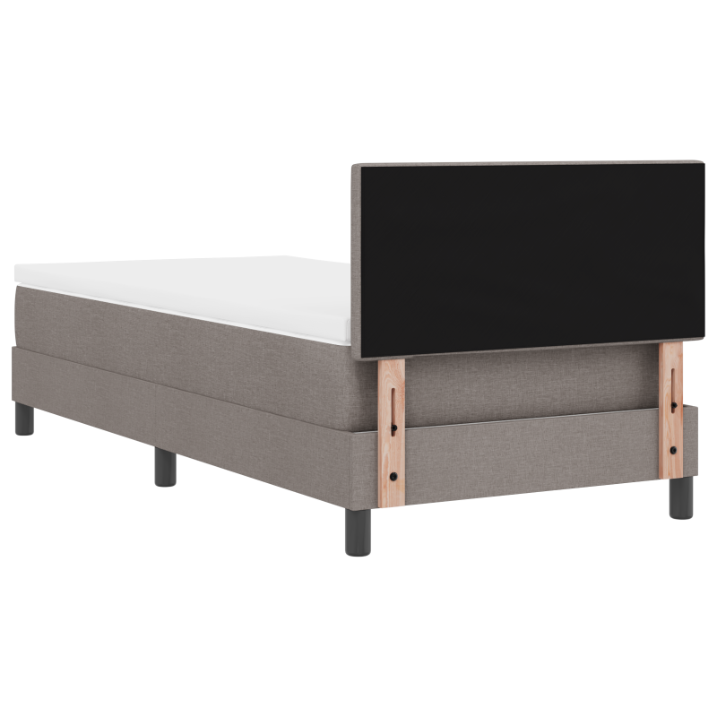 Box Spring Bett mit Matratze & LED Taupe 80x200 cm Stoff