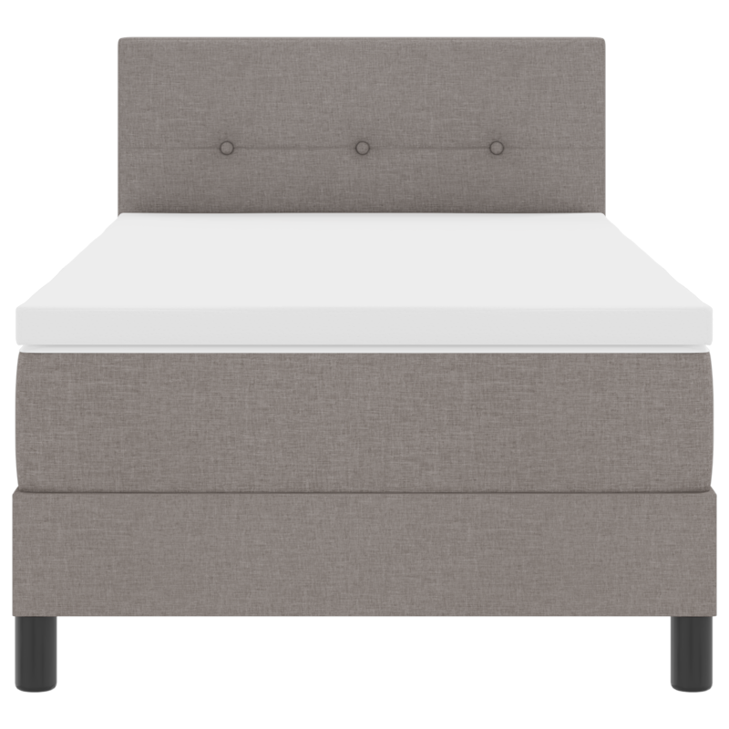 Box Spring Bett mit Matratze & LED Taupe 80x200 cm Stoff